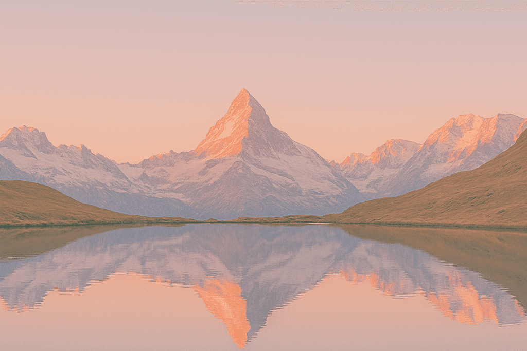 Alpenglow mountain imagery from Anza